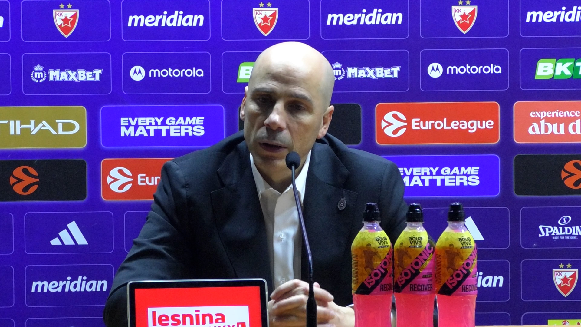 Beograd, Djoan Penjaroja, trener KK Partizan, za nas je sada najvaznija sledeca utakmica ENG